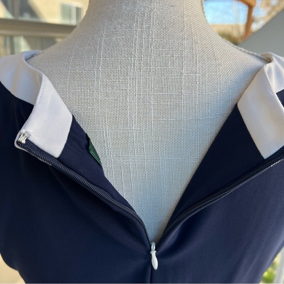 Ralph Lauren Navy and White Midi Dress Women’s Size 6 - Picture 4 of 8